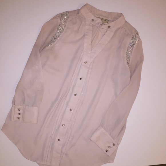 Anthropologie Ballet Slipper Button Blouse - Picture 3 of 6